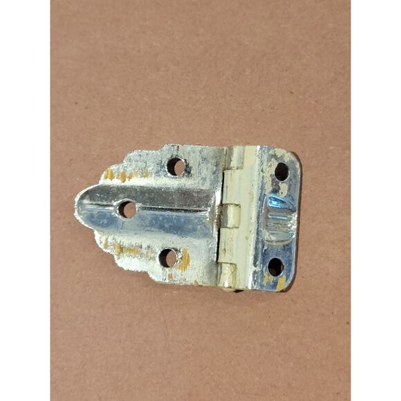 Vintage 40s Door Handles & Hinges, Silver Colored, Mid Century Modern Salvage - Picture 5 of 6